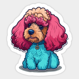 Toy Poodle Portrait Sticker